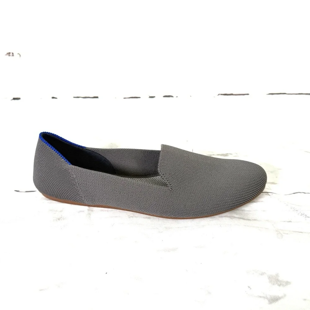 Rothy's Shoes Women's 8 Gray The Flat Slip On Knit Round Toe Comfort New